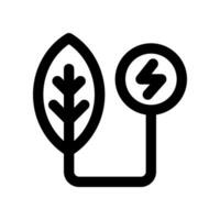 Grün Energie Linie Symbol. Vektor Symbol zum Ihre Webseite, Handy, Mobiltelefon, Präsentation, und Logo Design.