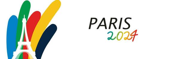 Paris 2024 Sport Banner Vorlage Vektor Illustration