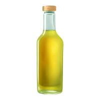 jungfrulig oliv olja i glas flaska isolerat hand dragen målning illustration vektor