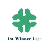 1 Gewinner Sport Marke Logo. vektor