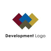 utveckling projekt byggnad företag logotyp. vektor