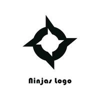 Ninjas Logo Marke mutig Streit. vektor