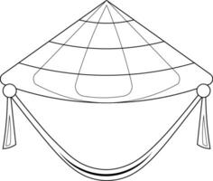 asiatisk konisk hatt färg sida vektor