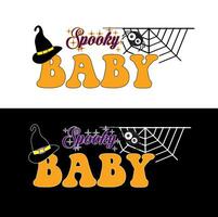 gespenstisch Baby. Halloween T-Shirt Design. vektor