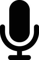 Mikrofon Symbol. Audio- Mikrofon Studio Tabelle Mikrofon. Podcast Radio Symbol. eben Symbol Vektor