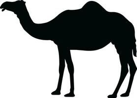schwarz Kamel Illustration Tier Logo Silhouette vektor