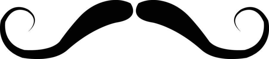 Schnurrbart. schwarz Silhouette von Erwachsene Mann Schnurrbärte. Symbol von Vater Tag. Vektor Illustration. Schnurrbart zum Männer Gesicht