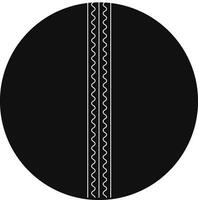 ein eben schwarz Symbol von Kricket Ball vektor