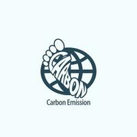 co2 utsläpp logotyp vektor