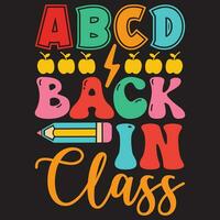 abcd tillbaka i klass vektor