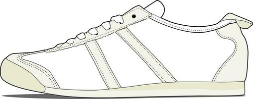 retro Tennis Sneaker Vektor Design Vorlage