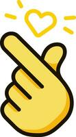 Finger Herz Symbol Emoji Aufkleber vektor