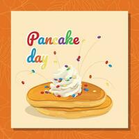 farbig glücklich Pfannkuchen Tag Hintergrund Vektor