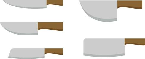 illustration av olika former av skarp knivar vektor