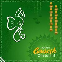 Ganesh Chaturthi Feier Designs zum Banner Post und Sozial Medien Förderung. indisch Festival dekorativ Hintergrund vektor