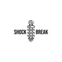 Schock Unterbrecher Suspension Logo Design vektor