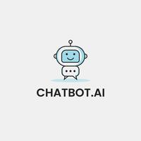 Plaudern bot ai Logo und Symbol vektor