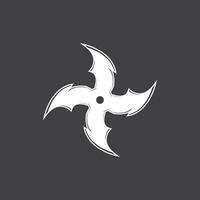 ninja shuriken logotyp vektor mall
