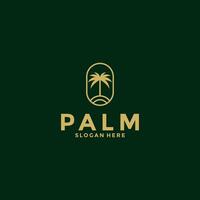 Palme Baum Logo Design Vektor, kreativ Palme Blatt Logo Vorlage vektor