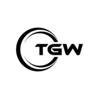 tgw brev logotyp design, inspiration för en unik identitet. modern elegans och kreativ design. vattenmärke din Framgång med de slående detta logotyp. vektor