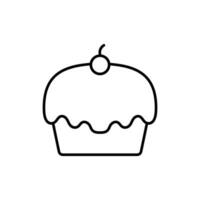 Kuchen Symbol. Gliederung Symbol vektor