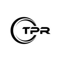 tpr brev logotyp design, inspiration för en unik identitet. modern elegans och kreativ design. vattenmärke din Framgång med de slående detta logotyp. vektor