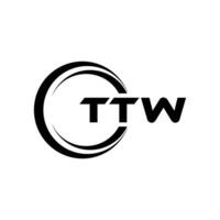 ttw Brief Logo Design, Inspiration zum ein einzigartig Identität. modern Eleganz und kreativ Design. Wasserzeichen Ihre Erfolg mit das auffällig diese Logo. vektor