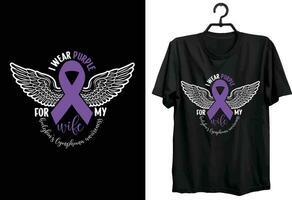 Hodgkins Lymphom Krebs T-Shirt Design. Geschenk Artikel Hodgkins Lymphom Krebs T-Shirt Design zum alle Menschen vektor