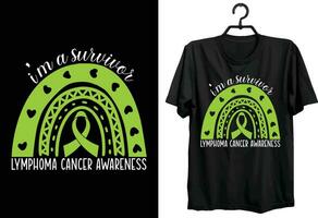 lymfom cancer t-shirt design. gåva Artikel lymfom cancer t-shirt design för Allt människor vektor