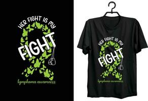 Lymphom Krebs T-Shirt Design. Geschenk Artikel Lymphom Krebs T-Shirt Design zum alle Menschen vektor