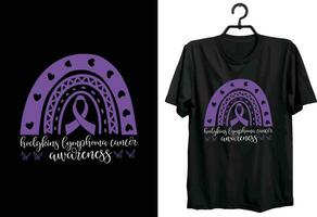 hodgkins lymfom cancer t-shirt design. gåva Artikel hodgkins lymfom cancer t-shirt design för Allt människor vektor