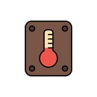 termometer ikon. fylld översikt ikon vektor