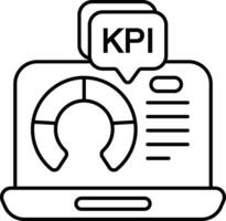 kpi linje ikon design stil vektor