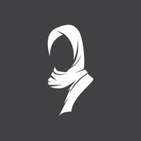 Hijab Frau Silhouette Symbol und Symbol vektor