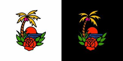 två annorlunda logotyper för en tatuering affär vektor