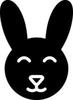 solide Symbol zum Hase vektor