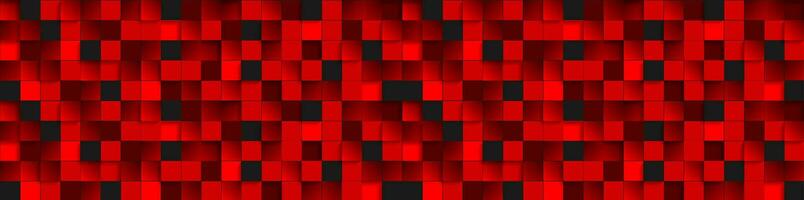 abstrakt tech baner med röd glansig mosaik- kvadrater vektor