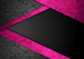 schwarz und lila abstrakt niedrig poly geometrisch Hintergrund vektor