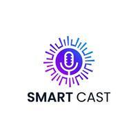 modern logotyp för en smart och inspirerande podcast vektor