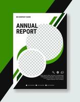 grön årlig Rapportera folder broschyr flygblad mall a4 storlek design, bok omslag layout design, abstrakt presentation mallar vektor