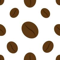 kaffe böna sömlös mönster vektor illustration.