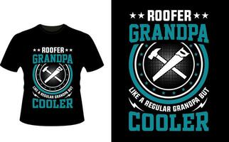 roffer Opa mögen ein regulär Opa aber Kühler oder Großvater T-Shirt Design oder Großvater Tag t Hemd Design vektor