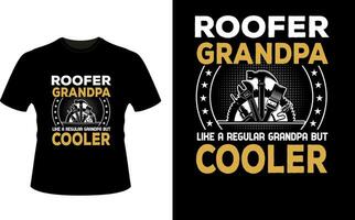 roffer morfar tycka om en regelbunden morfar men kylare eller farfar tshirt design eller farfar dag t skjorta design vektor