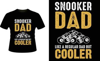 Snooker Papa mögen ein regulär Papa aber Kühler oder Papa Papa T-Shirt Design oder Vater Tag t Hemd Design vektor