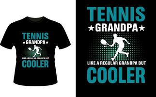tennis morfar tycka om en regelbunden morfar men kylare eller farfar tshirt design eller farfar dag t skjorta design vektor