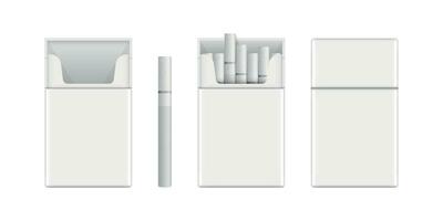 Paket von Zigaretten Symbol im eben Stil. Rauchen Vektor Illustration auf isoliert Hintergrund. Tabak Box Zeichen Geschäft Konzept.
