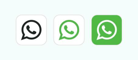 whatsapp ikon. whatsapp logotyp vektor på vit bakgrund.