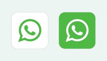 WhatsApp Symbol. WhatsApp Logo Vektor auf Weiß Hintergrund.