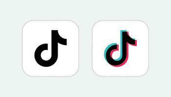 Tick tack logotyp. Tick tack app social media ikoner. vektor