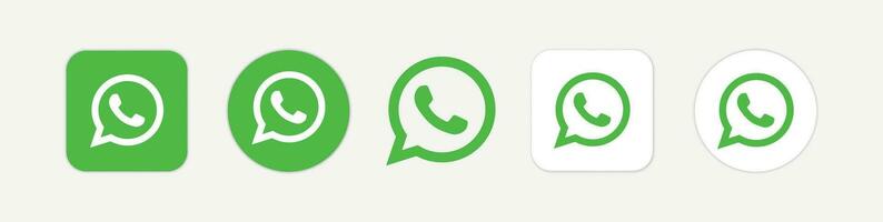 WhatsApp Symbol. WhatsApp Logo Vektor auf Weiß Hintergrund.